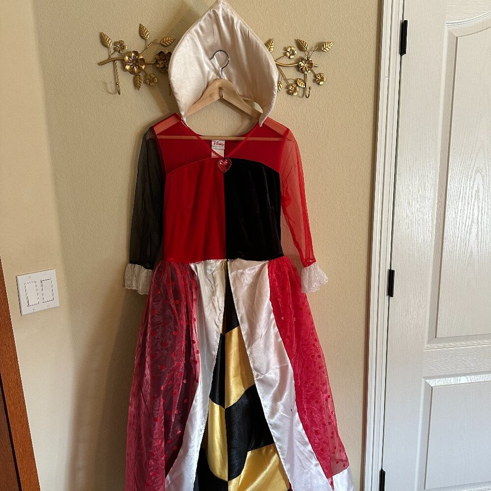 Authentic Disney Store Queen of Heart Costume -Alice in Wonderland - Size Medium